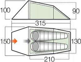 Vango Orion 200 namiot trekkingowy 2-osobowy