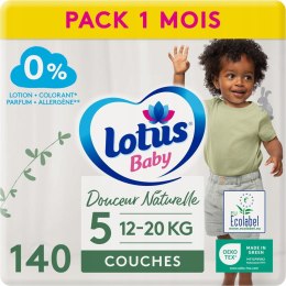 Pieluszki Lotus Baby Douceur Naturelle Rozmiar 5 140 szt.