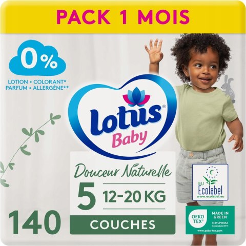 Pieluszki Lotus Baby Douceur Naturelle Rozmiar 5 140 szt.