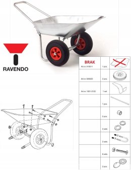 Ravendo Zestaw do wózka ogrodowego taczka