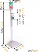 Stojak na środek dezynfekujący NANOOK 127 cm