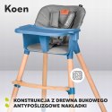 LIONELO Koen 2 w 1 krzesełko do karmienia, nowoczesny design