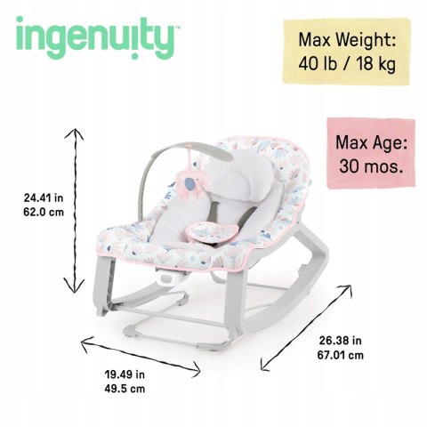 Ingenuity Keep Cozy Burst 3w1 Leżaczek Bujaczek Ingenuity Keep Cozy Burst 3w1 Leżaczek Bujaczek