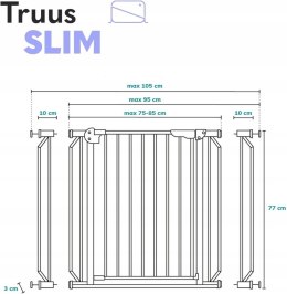 LIONELO Truus Slim Bramka zabezpieczająca 75-105cm