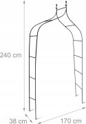 Pergola łuk metal Relaxdays 240cm