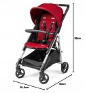 Peg Perego lekki kompaktowy wózek spacerowy Red Ribbon