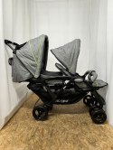 WÓZEK BLIŹNIACZY Rok po roku CHIC 4 BABY DUO grey