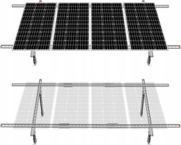 Regulowany stojak podłogowy do paneli słonecznych od 100 W do 300 W