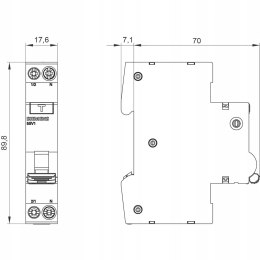 Siemens Przełącznik FI/LS 5SV1 kompaktowy RCBO 1P+N 6 kA