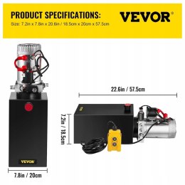 Mophorn Pompa hydrauliczna 12 V 10 l do wywrotki, przyczepy