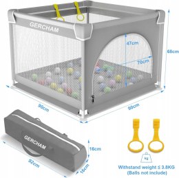 GERCHAM Kojec dla dzieci 90x90 cm
