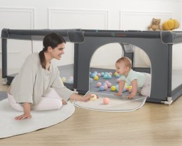 HEIZO Playpen duży kojec dla niemowląt 200x180cm, 50 piłek