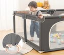 HEIZO Playpen duży kojec dla niemowląt 200x180cm, 50 piłek