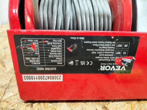 VEVOR Wciągarka kablowa 1000 kg z pilotem zdalnego sterowania 1600 W VEVOR Wciągarka kablowa 1000 kg z pilotem zdalnego sterowania 1600 W