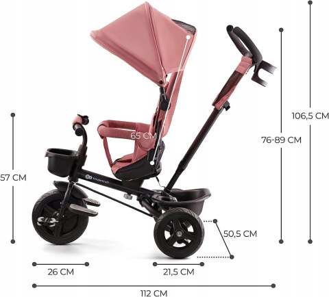 ROWEREK TRÓJKOŁOWY KinderKraft obrotowy AVEO Pink ROWEREK TRÓJKOŁOWY KinderKraft obrotowy AVEO Pink
