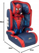 Fotelik samochodowy Marvel Spiderman dla dzieci o wzroście od 100 do 150 cm