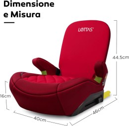 LETTAS I-SIZE FOTELIK SAMOCHODOWY ISOFIX 125-150 CM 22-36 KG