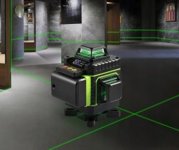 Poziomica Lasera Krzyżowego, 4 X 360° Cztery Przełączane Linie Płaszczyzn