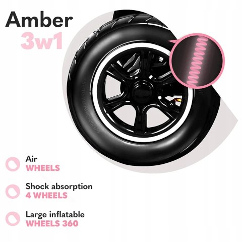 Wózek Lionelo Amber szary 3w1 Wózek Lionelo Amber szary 3w1