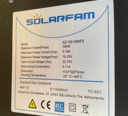 Panel solarny Solarfam flexible sz-100-36mfe 100W