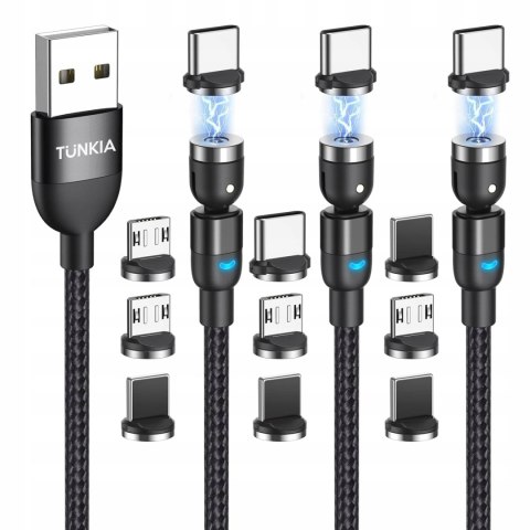 Kabel tunkia USB - USB typ C 2 m czarny