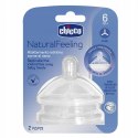 Chicco Natural Feeling smoczek do butelki 6m+ 2szt.