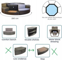 Meble spa NETSPA Octopus modułowy zestaw do jacuzzy
