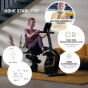 Rower treningowy poziomy SportPlus 24 poziomy oporu, wyświetlacz LCD