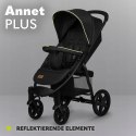 Wózek Spacerowy LIONELO Annet Plus 0-22kg black