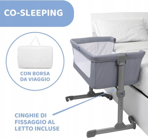 Chicco next2me Essential łóżeczko do 9kg grey Chicco next2me Essential łóżeczko do 9kg grey