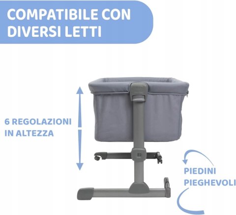 Chicco next2me Essential łóżeczko do 9kg grey Chicco next2me Essential łóżeczko do 9kg grey