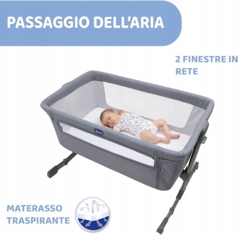Chicco next2me Essential łóżeczko do 9kg grey Chicco next2me Essential łóżeczko do 9kg grey