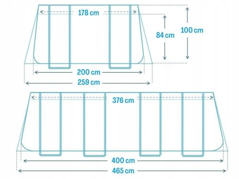Basen stelażowy prostokątny Intex Chevron 26780NP 400 x 200 x 100 cm Basen stelażowy prostokątny Intex Chevron 26780NP 400 x 200 x 100 cm