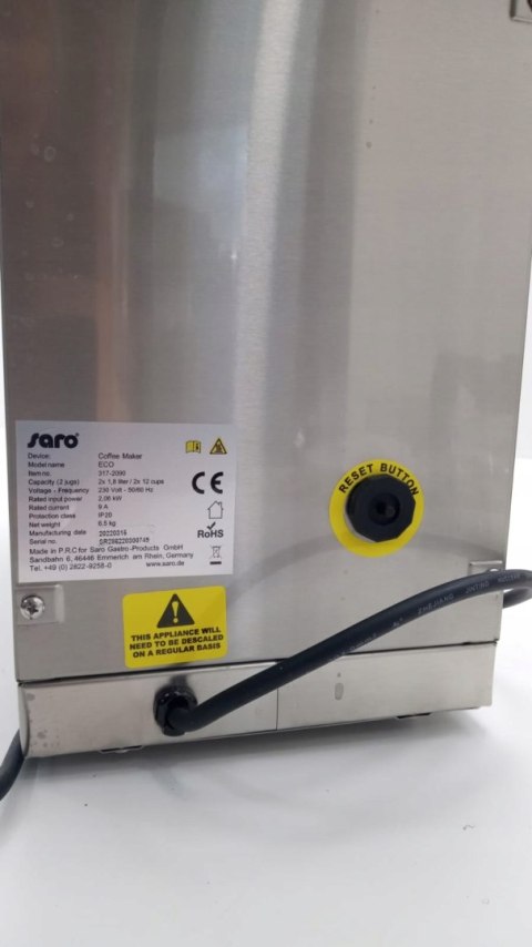 Ekspres do kawy przelewowy Saro ECO 317-2090 1,8 l srebrny Ekspres do kawy przelewowy Saro ECO 317-2090 1,8 l srebrny
