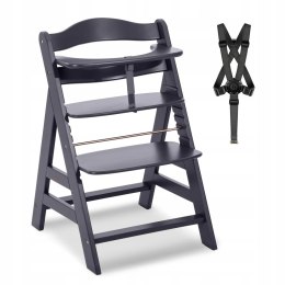 Krzesełko Hauck Alpha + Drewno Bukowe Dark Grey