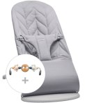 Babybjorn BLISS leżaczek 606024 Jasnoszary plus pałąk