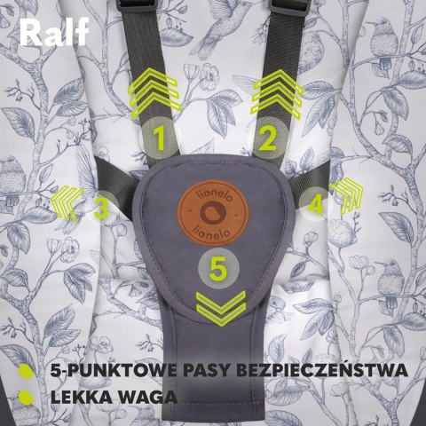 Leżaczek Bujaczek LIONELO Ralf 2w1 szary Leżaczek Bujaczek LIONELO Ralf 2w1 szary