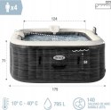 Intex Pure Spa 28450EX 4-miejscowy w kolorze łupkowo-szarym