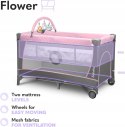 LIONELO Flower Łóżeczko Turystyczne Dla Niemowląt