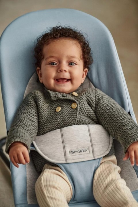 BABYBJORN leżaczek BALANCE SOFT WOVEN/JERSEY - Niebieski/Szary BABYBJORN leżaczek BALANCE SOFT WOVEN/JERSEY - Niebieski/Szary