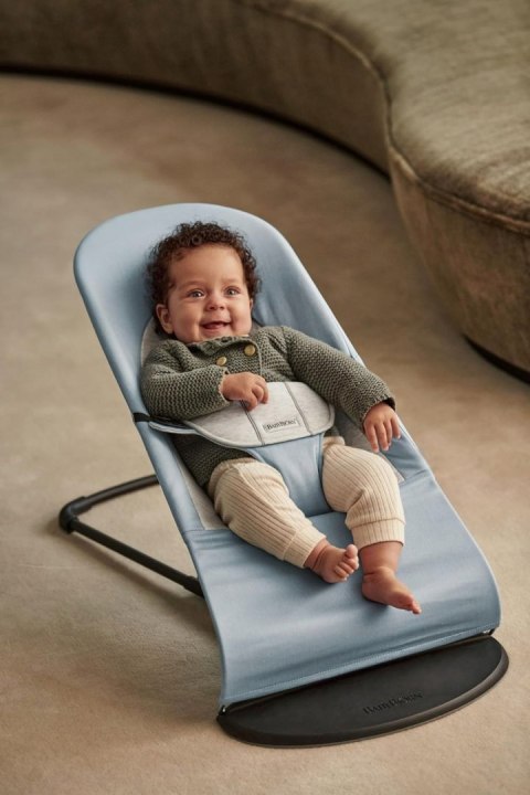 BABYBJORN leżaczek BALANCE SOFT WOVEN/JERSEY - Niebieski/Szary BABYBJORN leżaczek BALANCE SOFT WOVEN/JERSEY - Niebieski/Szary