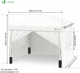 Pawilon namiot Vounot 4 ścianki 3 x 3 x 2,6m