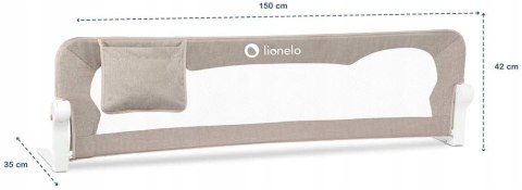 Barierka BRAMKA ZABEZPIECZAJĄCA do łóżka WYSOKA 150x66cm Lionelo Hanna Barierka BRAMKA ZABEZPIECZAJĄCA do łóżka WYSOKA 150x66cm Lionelo Hanna