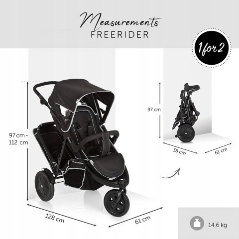 Hauck Freerider Wózek Rok po roku bliźniaczy Hauck Freerider Wózek Rok po roku bliźniaczy