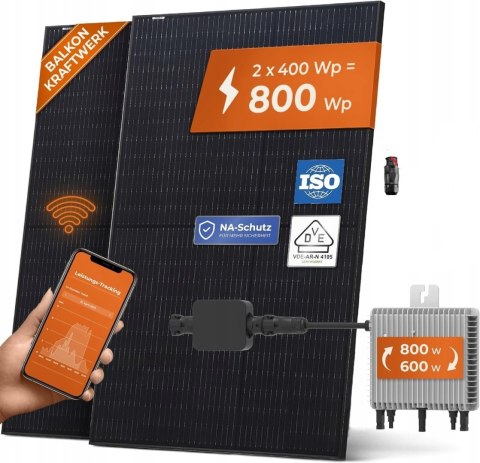 JA Solar JAM54S31-400/MR 2 panele + Deye SUN-M80G3-EU-Q0-800W WI-FI JA Solar JAM54S31-400/MR 2 panele + Deye SUN-M80G3-EU-Q0-800W WI-FI