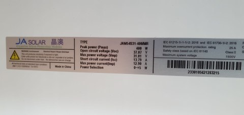 JA Solar JAM54S31-400/MR 2 panele + Deye SUN-M80G3-EU-Q0-800W WI-FI JA Solar JAM54S31-400/MR 2 panele + Deye SUN-M80G3-EU-Q0-800W WI-FI