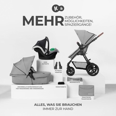Wózek 3w1 Kinderkraft MOOV CT do 26 kg z fotelikiem dziecięcym I-size Grey Wózek 3w1 Kinderkraft MOOV CT do 26 kg z fotelikiem dziecięcym I-size Grey