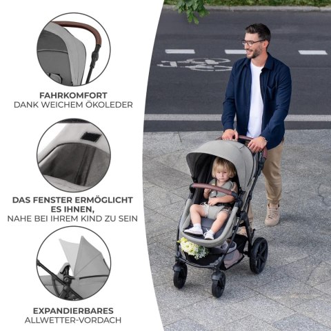 Wózek 3w1 Kinderkraft MOOV CT do 26 kg z fotelikiem dziecięcym I-size Grey Wózek 3w1 Kinderkraft MOOV CT do 26 kg z fotelikiem dziecięcym I-size Grey