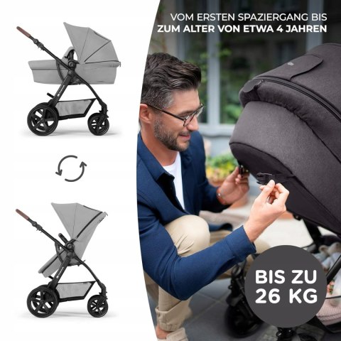 Wózek 3w1 Kinderkraft MOOV CT do 26 kg z fotelikiem dziecięcym I-size Grey Wózek 3w1 Kinderkraft MOOV CT do 26 kg z fotelikiem dziecięcym I-size Grey