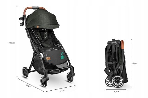 Wózek Spacerowy LIONELO JULIE TROPICAL GREEN Wózek Spacerowy LIONELO JULIE TROPICAL GREEN